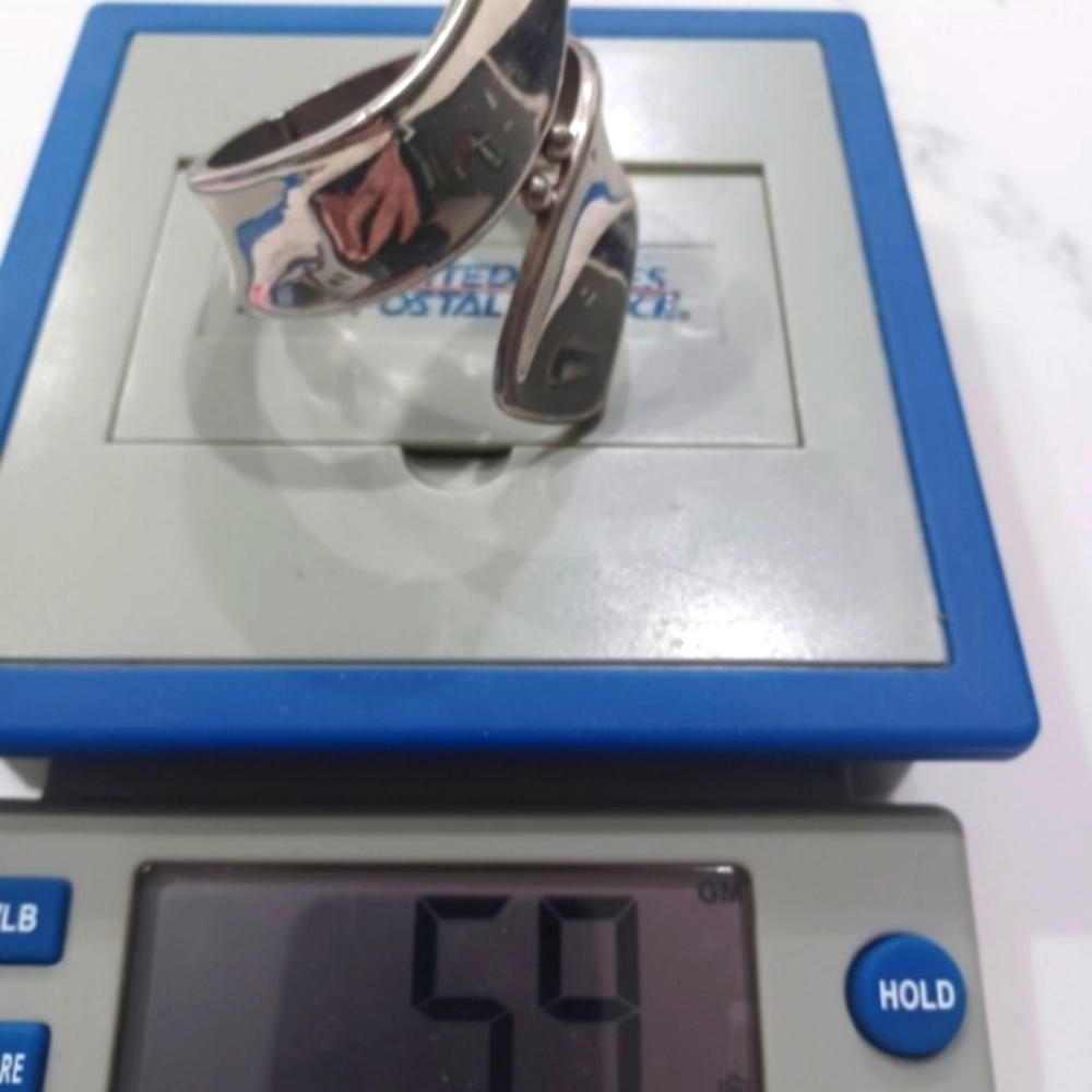 HINGED 925 STERLING SILVER  59 GRAM BANGLE BRACELET